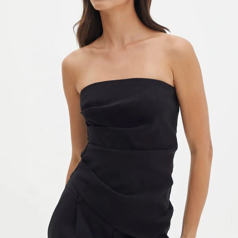 Asymmetrical Strapless Top