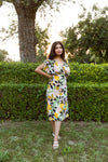 Nora Floral Printed Midi Dress - Vacation Wear