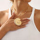 Curvy Sea Shell Gold Necklace