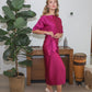 Jaqulene Wrap Satin Dress