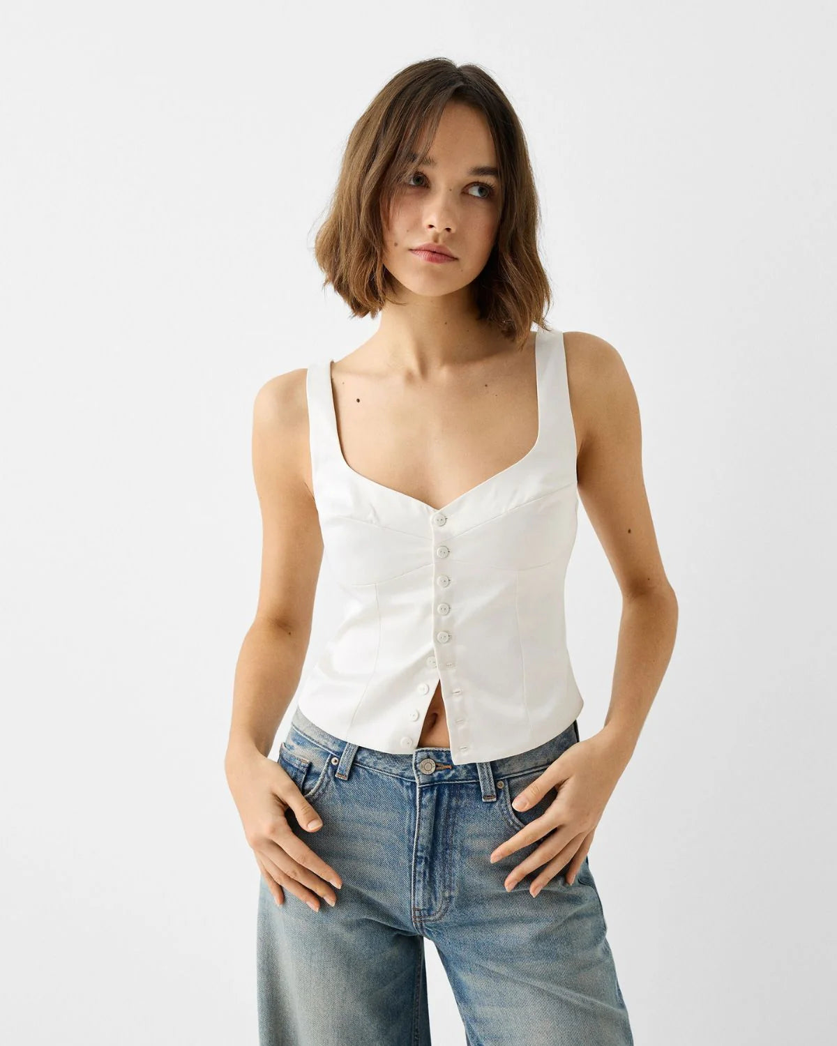 Saisha Button Down Top