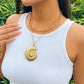 Curvy Sea Shell Gold Necklace